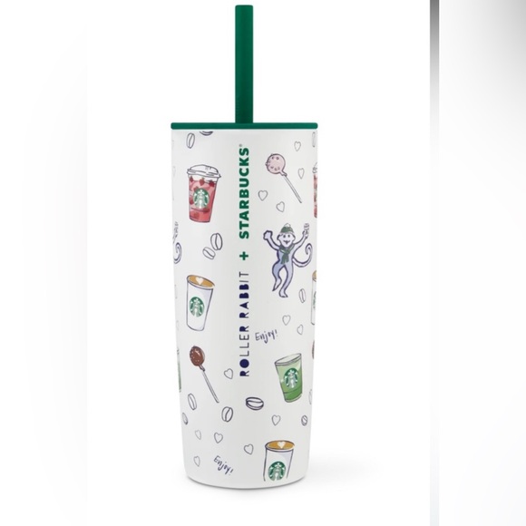 Starbucks Roller Rabbit White and Green Tumbler - Picture 3 of 3